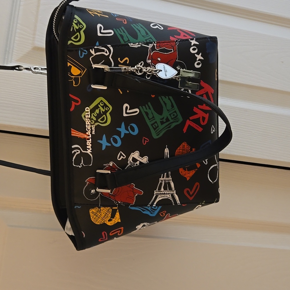 Karl Lagerfeld Black Multicolor Tote